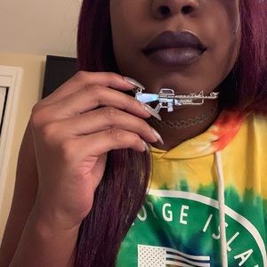 Ak-47 gun Y2K necklace